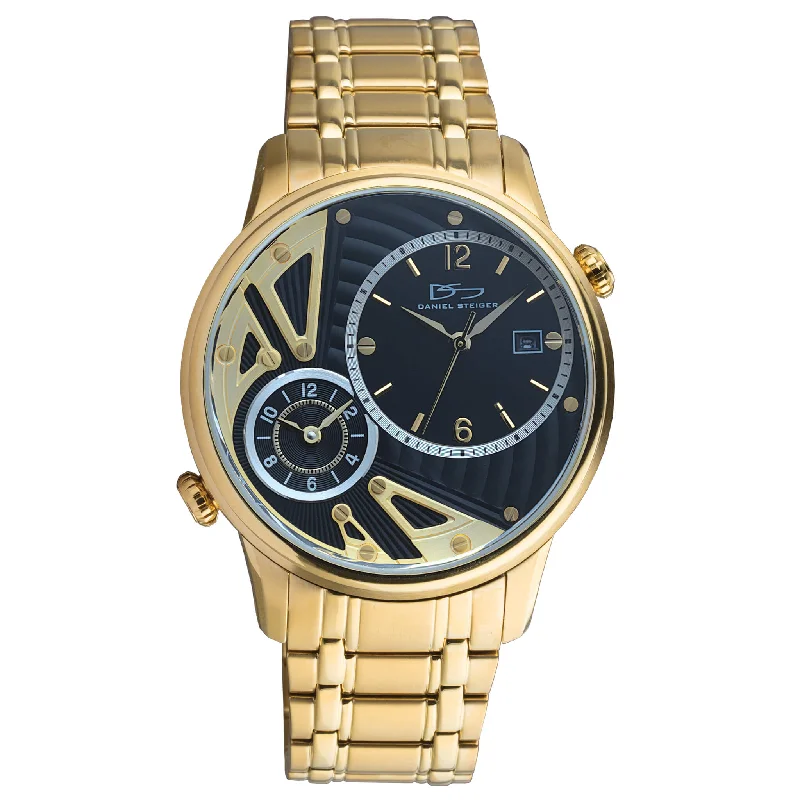 watches with leather and metal combos-Legend Gold Watch