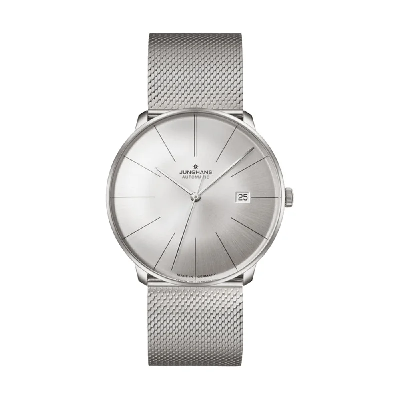 elegant watches for corporate professionals-Meister fein Automatic Silver on Bracelet