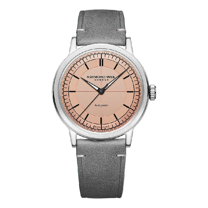 stylish watches for everyday wear-Millesime Automatic Salmon Dial, 39.5 mm