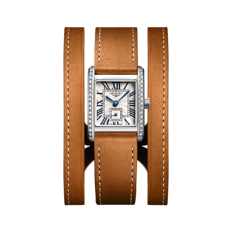 watches for women with customizable straps-Mini DolceVita Diamonds Brown Strap