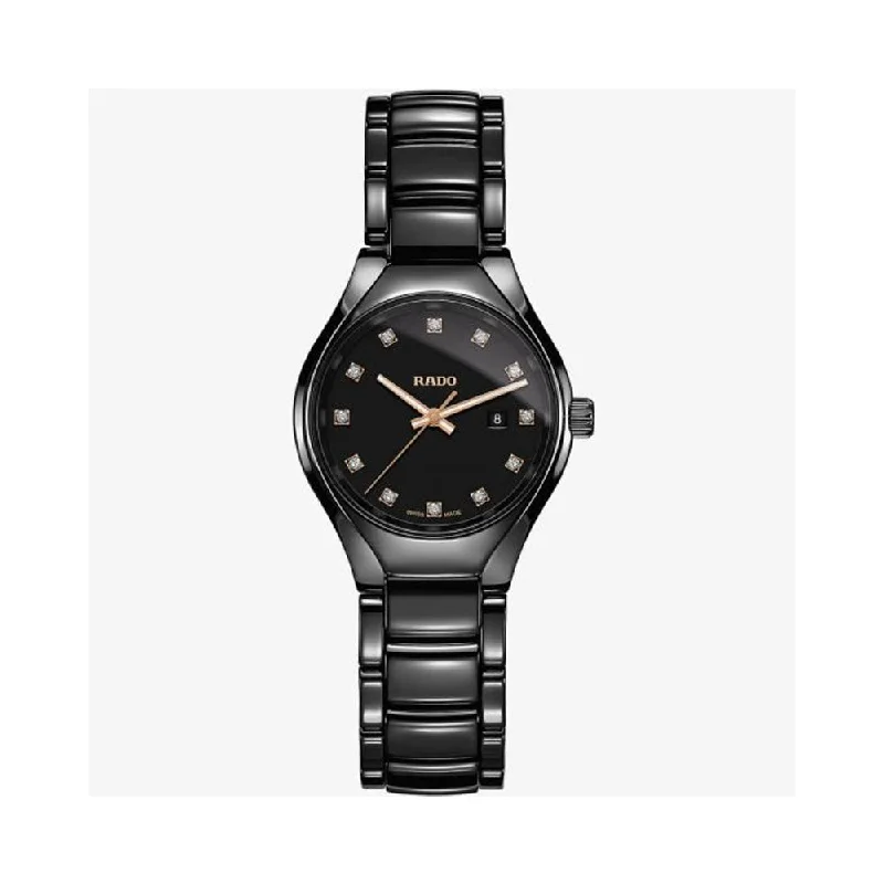 solar-powered women’s watches-Rado True Diamonds R27059732 Women Watch