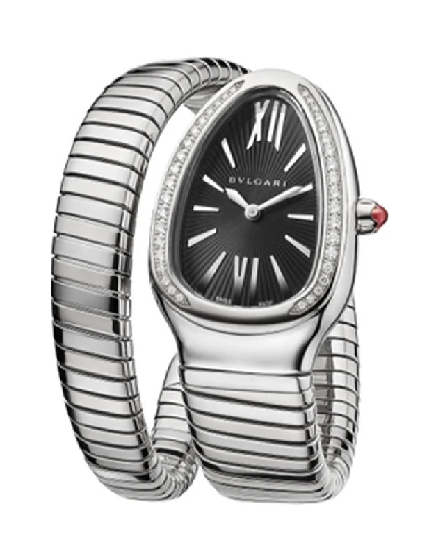 diamond encrusted watches for women-SERPENTI TUBOGAS WATCH