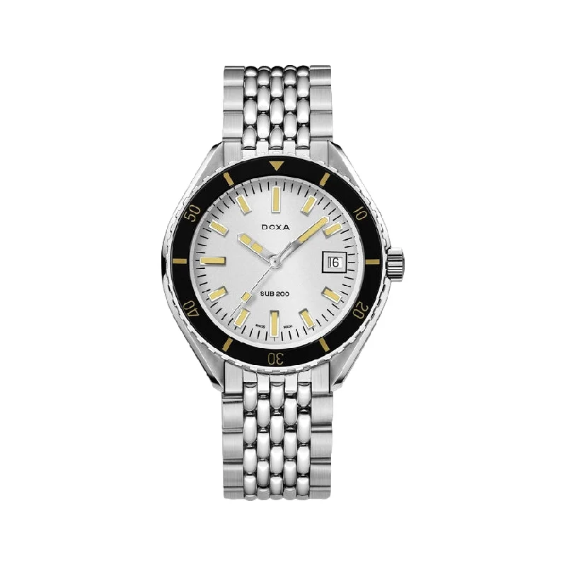 luxury ceramic watches for women-Sub 200 Searambler Silver Dial on Bracelet, 42mm