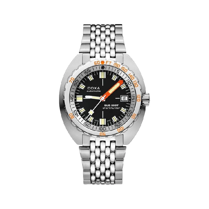 high-end wristwatches for collectors-Sub 300T Sharkhunter Black Dial on Bracelet, 42.5mm