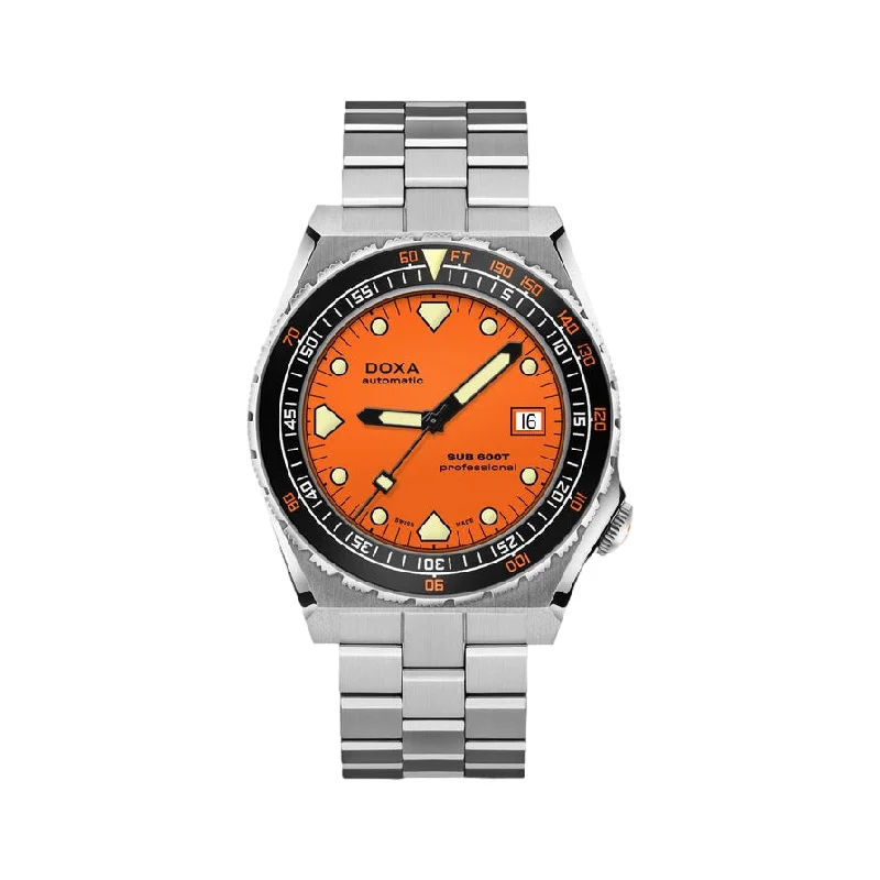 watches for athletes with stopwatch functions-Sub 600T Professional Orange Dial with Ceramic Bezel, 40mm