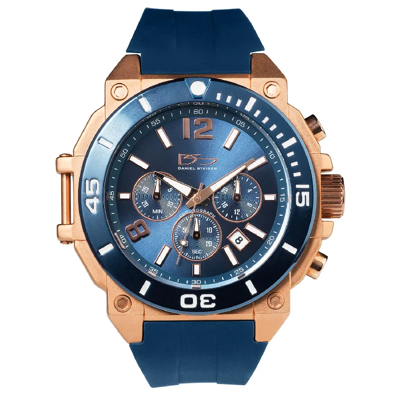 hybrid watches with fitness features for men-Illustrious Blue Chrono Watch