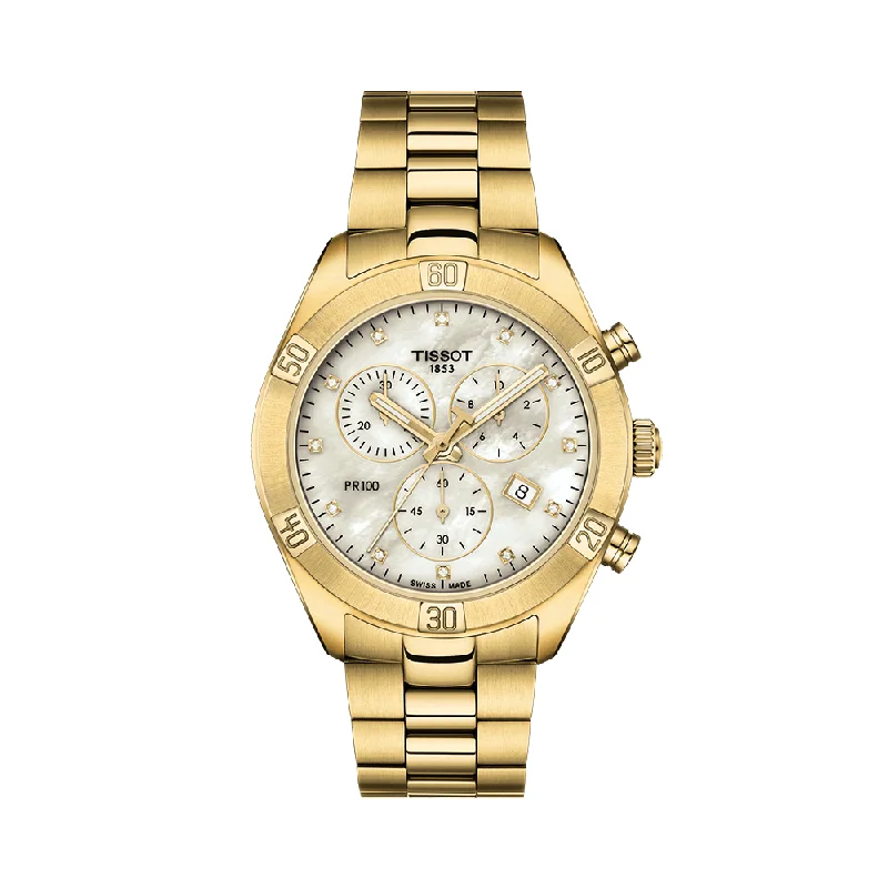 best watches for women-Tissot PR 100 Sport Chic Chronograph T1019173311601 Women Watch