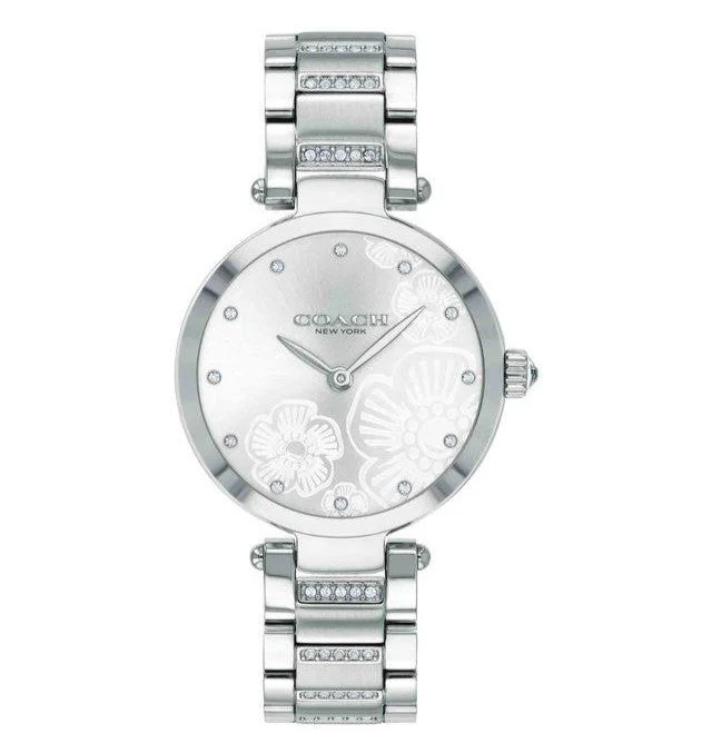 watches with day and date function for men-Coach Silver