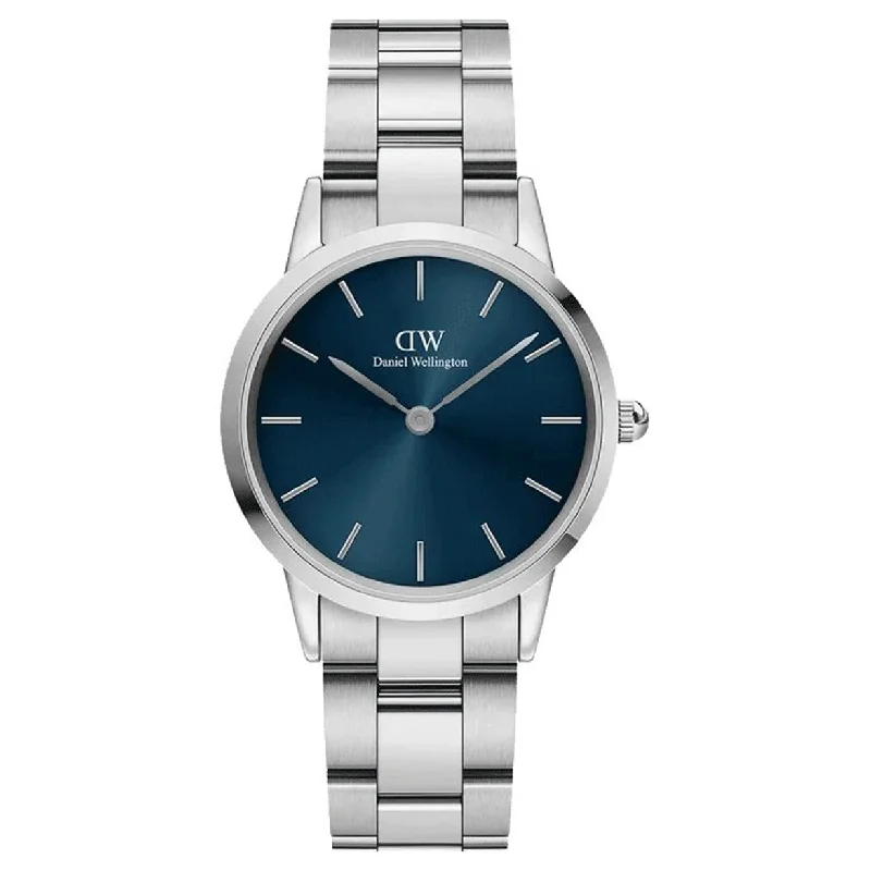 watches for women with stainless steel bands-Iconic Link Arctic Blue & Silver 32mm