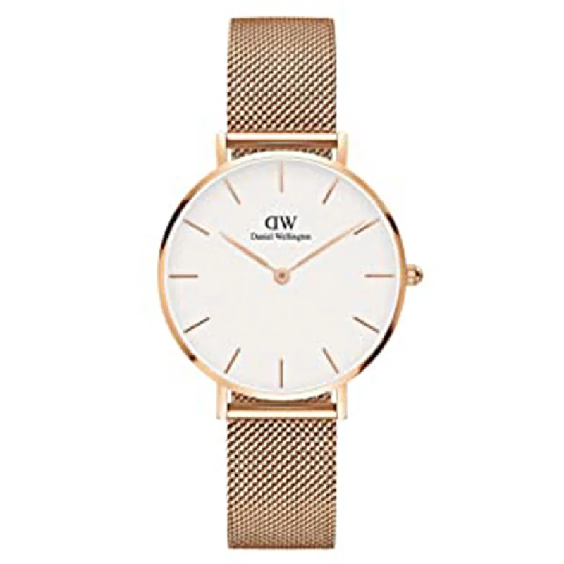 women’s watches with large faces-Petite Melrose White