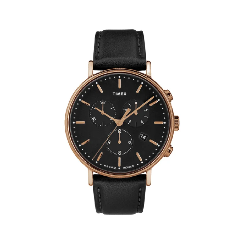 oversized men’s watches-Fairfield Chronograph 41mm Leather Band