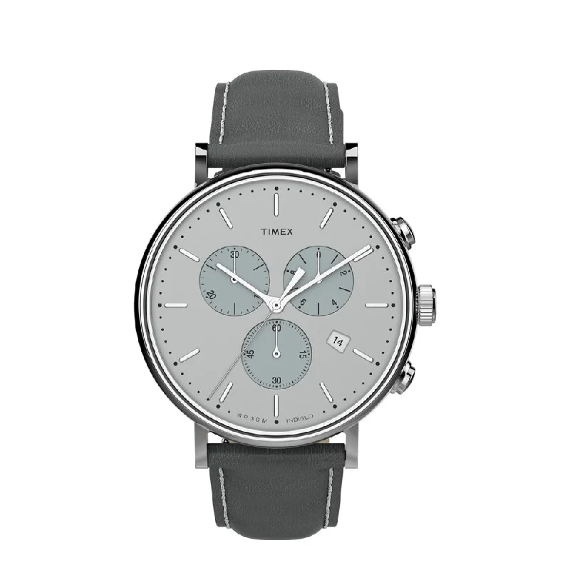 watches for women with adjustable band lengths-Fairfield Chronograph 41mm Leather Band