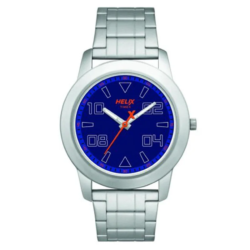 classic dress watches with automatic movement-Helix Analog Men Blue Dial