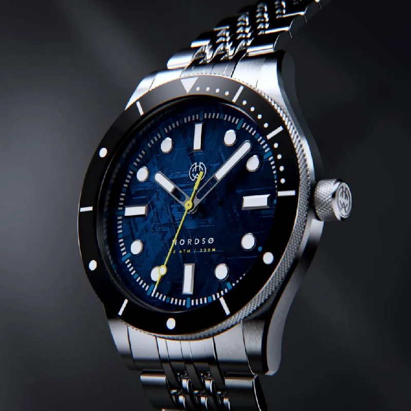 fashionable watches for professionals-Henry Archer Nordsø Tempest - Blue Meteorite