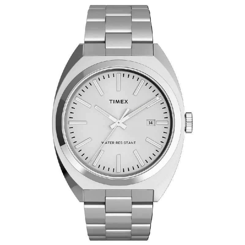 classic wristwatches for women under 100-Milano XL Date 38mm Stainless Steel Band