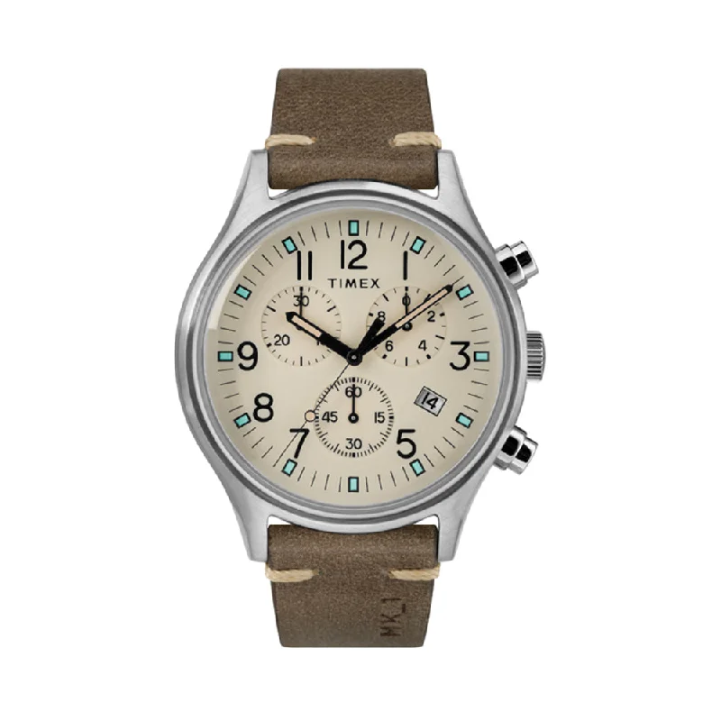 casual daily wear watches for men-MK1 Chronograph 42mm Leather Band