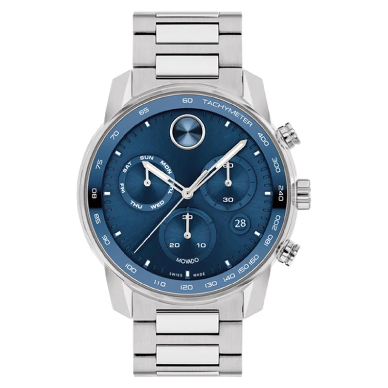 analog men’s watches with a sophisticated design-Movado Bold Verso Blue Dial Men 44mm