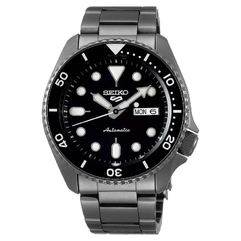 trendy sporty watches for men-Seiko 5 Sports Black Dial Men 42.5mm