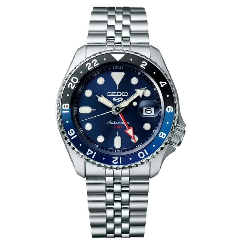 waterproof sports watches-Seiko 5 Sports Blueberry Blue Dial Men 42.5mm