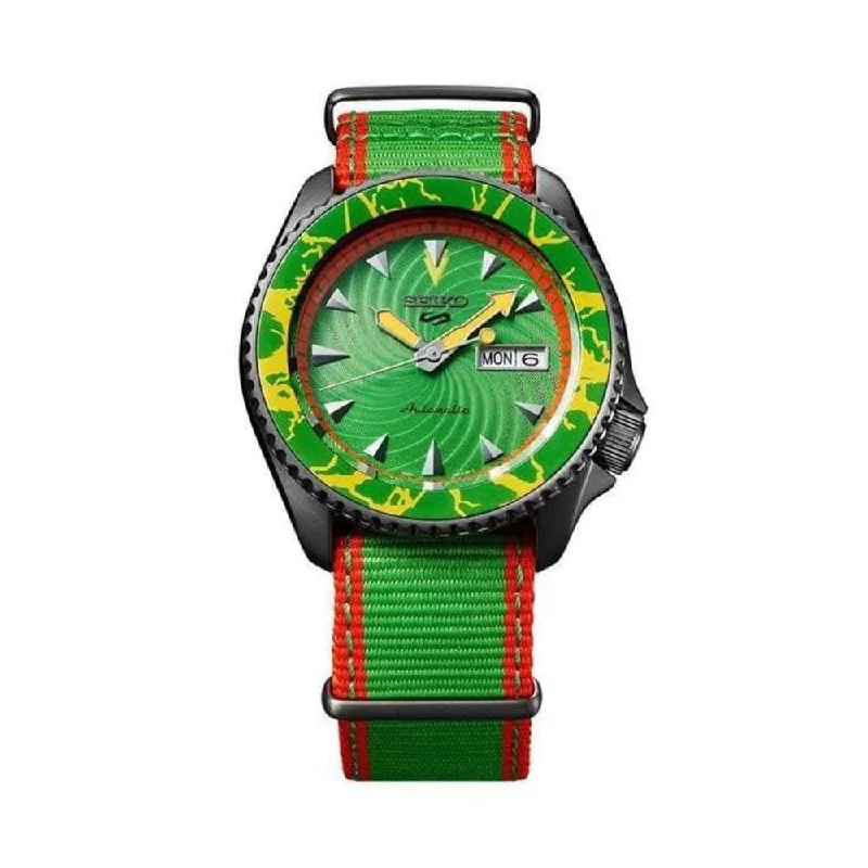 watches with multiple time zone displays-Seiko 5 Sports Green Men's Watch - SRPF23K1