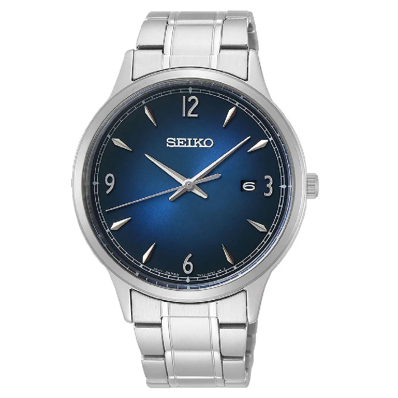 classic gold watches for men-Seiko Conceptual Blue Dial Men 40.6mm