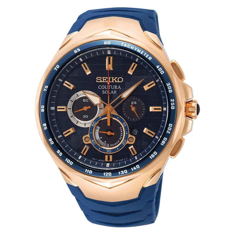 trendy smart watches for women-Seiko Coutura Black Dial Men 44mm