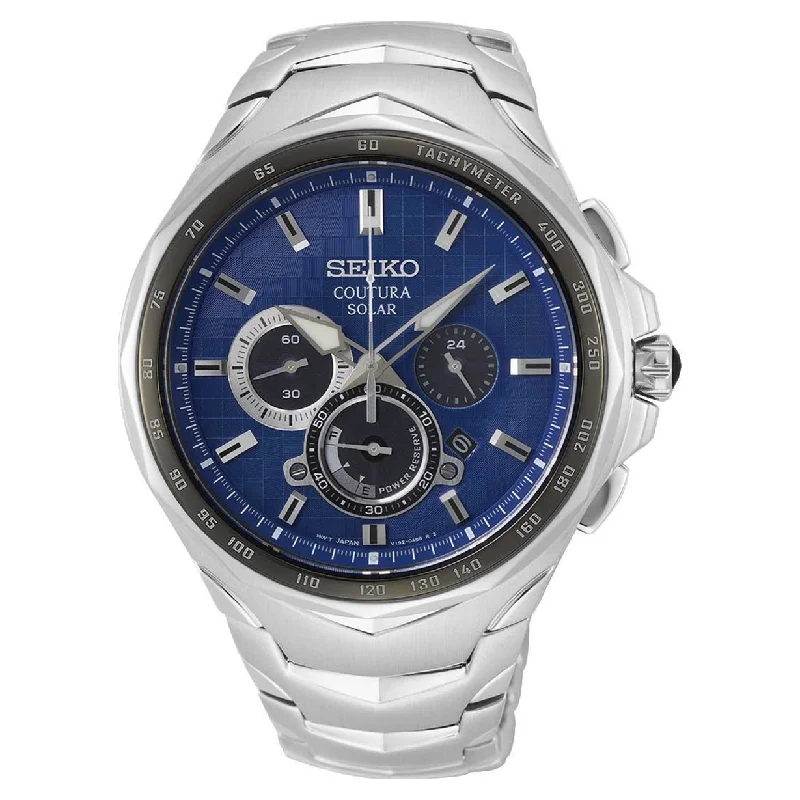 men’s chronograph watches-Seiko Coutura Blue Dial Men 45.5mm