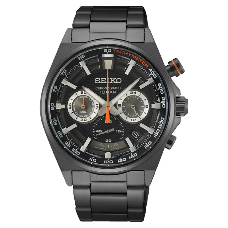 top-rated smartwatches for fitness-Seiko Discover More Black Dial Men 41mm