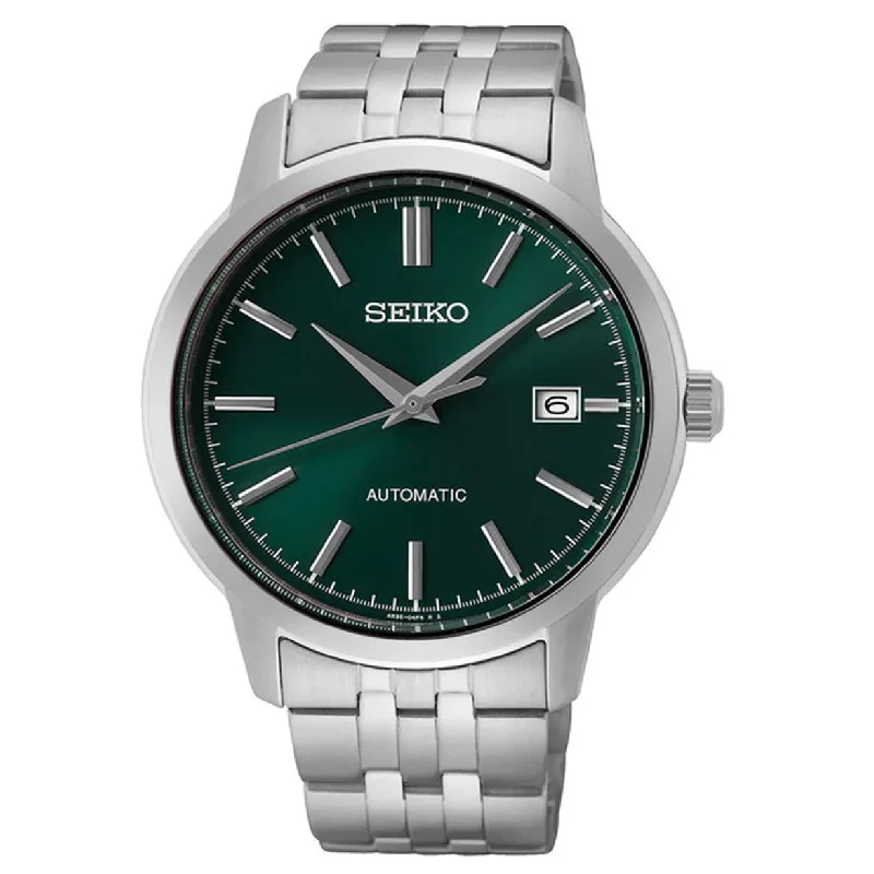 best watches for travelers-Seiko Dress Green Dial Men 41.2mm