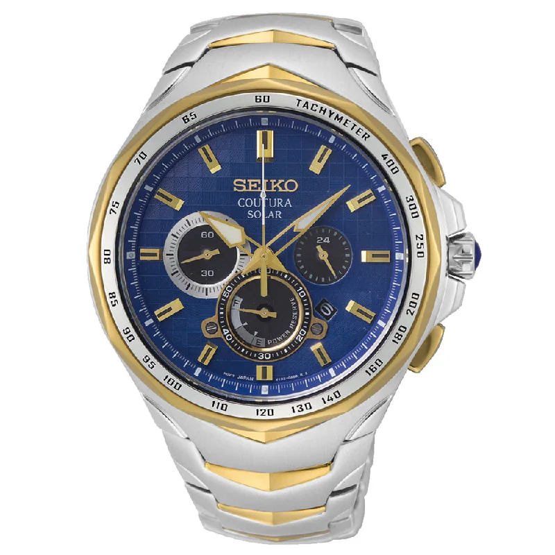 watches with rotating bezels for diving-SEIKO Men Coutura - SSC750P1