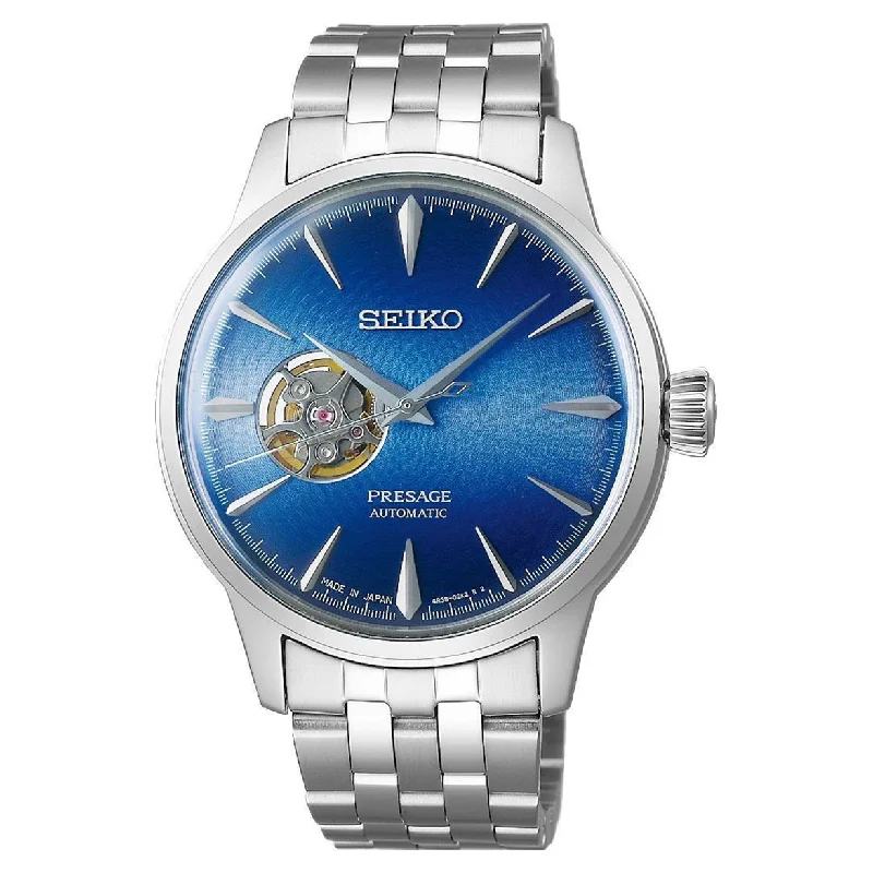 men’s watches with rotating bezels-Seiko Presage Blue Dial Men 40.5mm