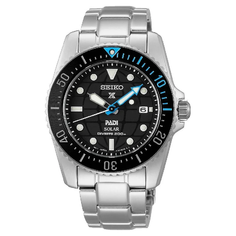 unique watches for men with modern style-Seiko Prospex Black Dial Men 38.5mm