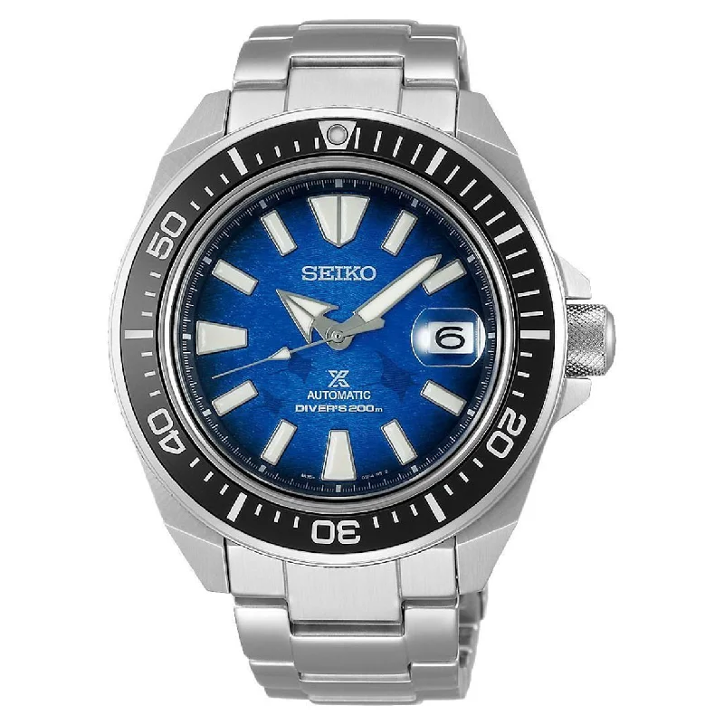 watches with intricate dials for men-Seiko Prospex Blue Dial Men 43.8mm