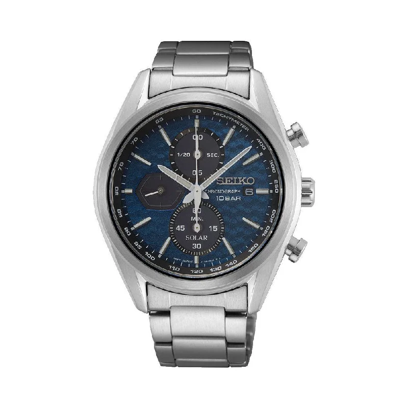 watches with durable rubber straps for men-SEIKO SSC801P1 Discover More Chronograph Watch For Men