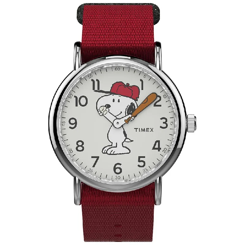 best mechanical watches for men-Timex x Peanuts - Snoopy 2-Hand 38mm Fabric Band