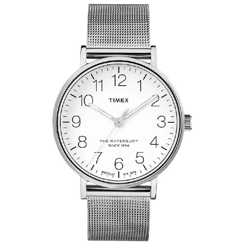 minimalist wrist watches for men-Waterbury Classic 3-Hand 40mm Mesh Band