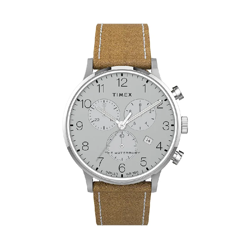 premium leather watches for men-Waterbury Classic Chronograph 40mm Stainless Steel Band