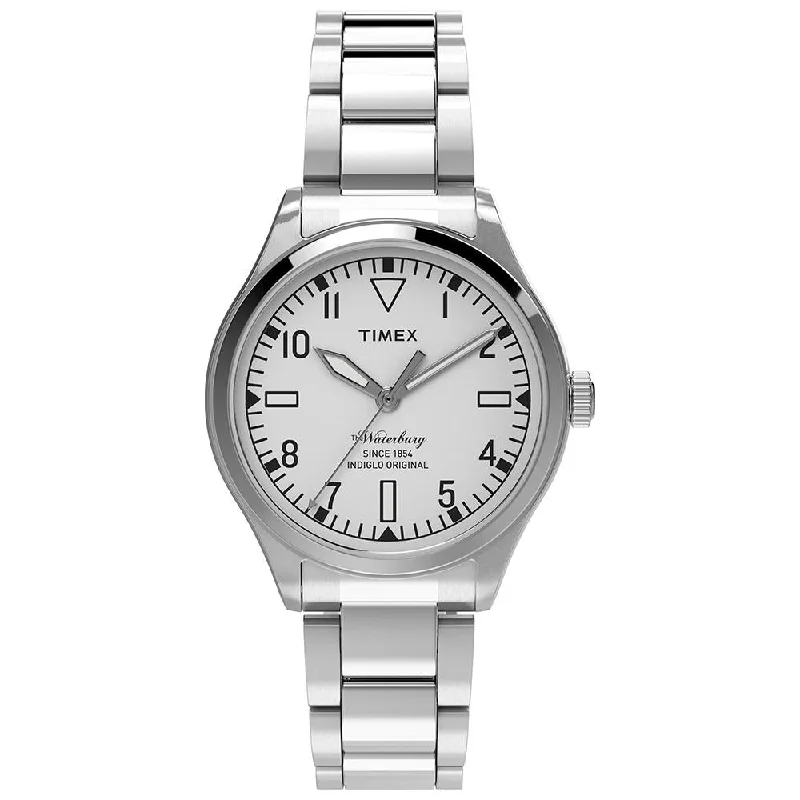 stainless steel watches with date function-Waterbury Traditional 3-Hand 38mm Stainless Steel Band